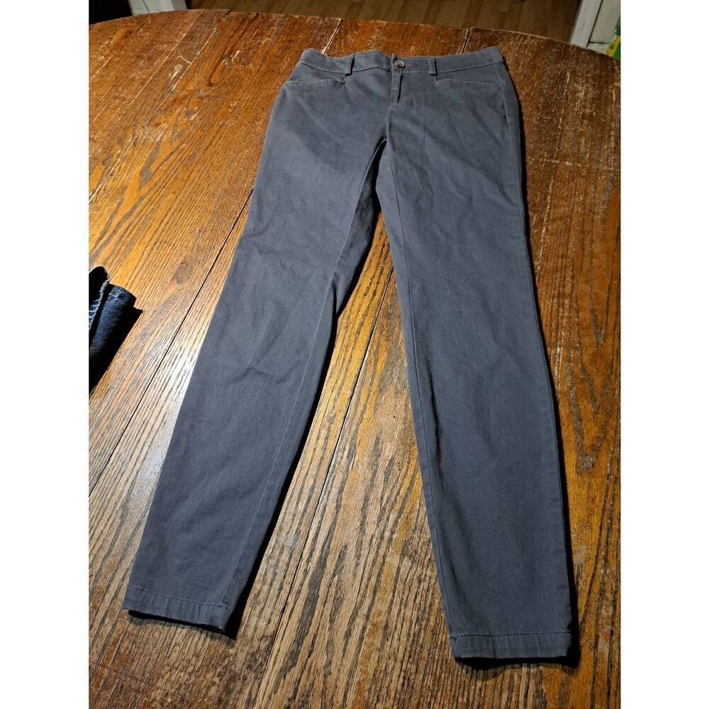 Size 0 Loft Outlet Grey Skinny Ankle Pants with Pockets and Belt Loops